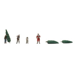 Artitec 5870165 -  Le Père Noël et ses porteurs de sapin de Noël