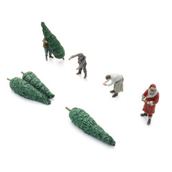 Artitec 5870165 -  Le Père Noël et ses porteurs de sapin de Noël