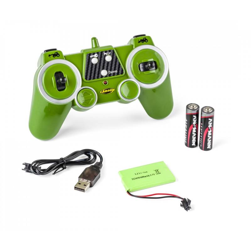 Kids Globe Farming RC Tracteur 2,4 GHZ léger et chargeur frontal bleu 27 cm 510315