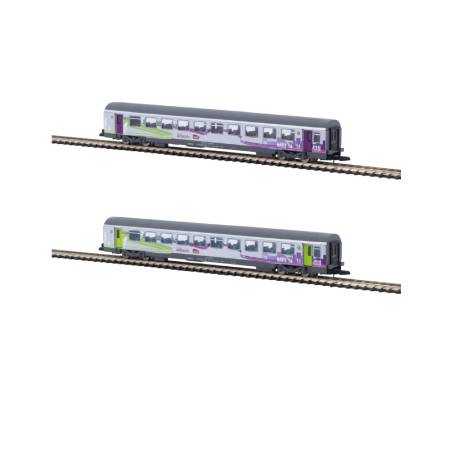 AZAR MODELS  V01-ICP1 - Voitures CORAIL VTU x2 - livrée Intercités - 1Cl + 2Cl