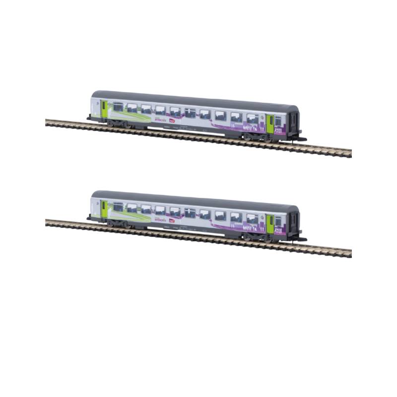 AZAR MODELS V01-ICP2 - Voitures CORAIL VTU x2 - livrée Intercités - 2 x 2Cl