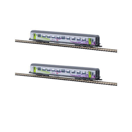 AZAR MODELS V01-ICP2 - Voitures CORAIL VTU x2 - livrée Intercités - 2 x 2Cl