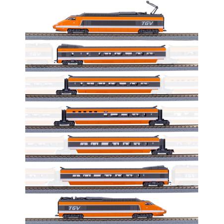 AZAR MODELS  T01-OR1A - TGV Sud-Est - orange - analogique