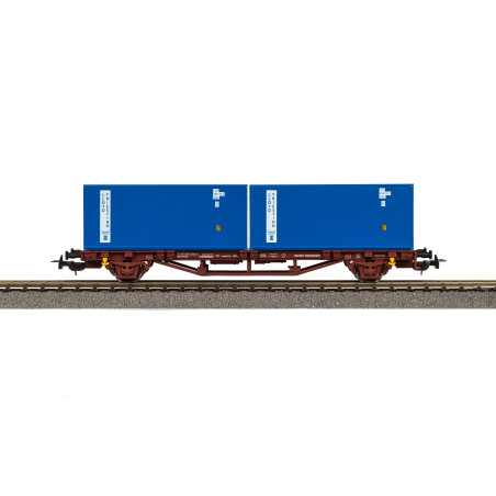 Piko 58755 - GER: Containertragwagen FS IV 2x20" Container
