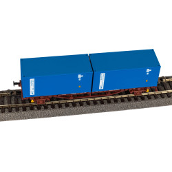 Piko 58755 - GER: Containertragwagen FS IV 2x20" Container