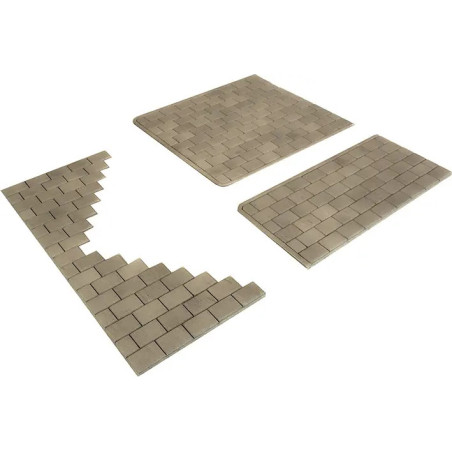 Metcalfe M0060 - Dalles de pavage individuelles en pierre à l'échelle  00/H0