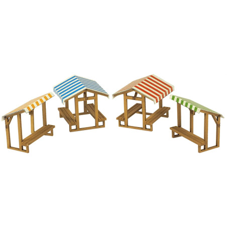 Metcale PN830 - Étals de marché à l'échelle N 1/160