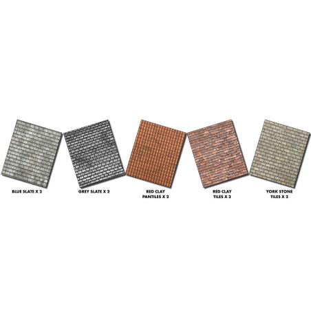Metcalfe PN905 - N SCALE ROOFING TILES