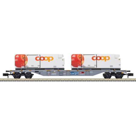 Minitrix 15495 - Wagon porte-conteneurs "coop®"