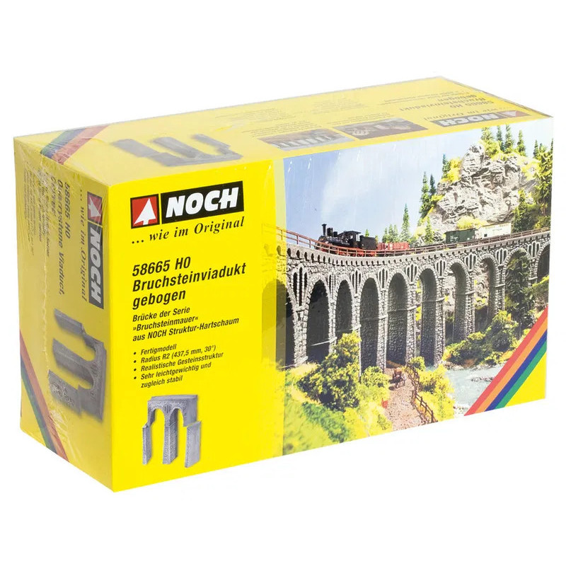 Noch 58665 - Viaduc en pierre de moellon, courbe