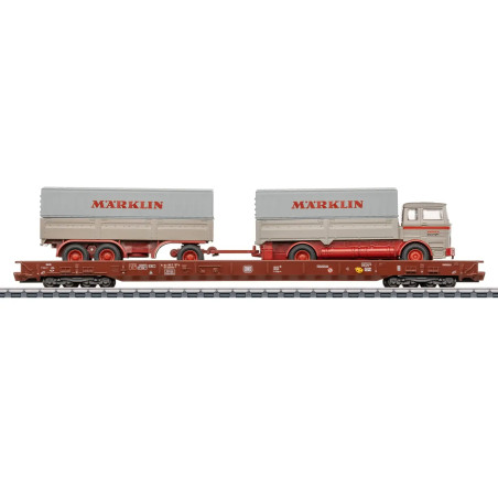 Marklin 47412 - Type Saadkms Depressed-Floor Flat Car