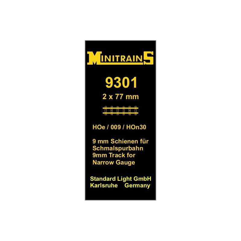 MT9301 - 2 rails droits de 77 mm