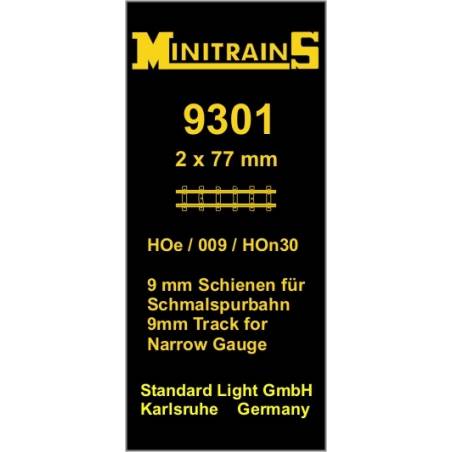 MT9301 - 2 rails droits de 77 mm