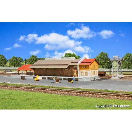 Kibri 36606 -  Halle à marchandises avec pont roulant - Zet rampe