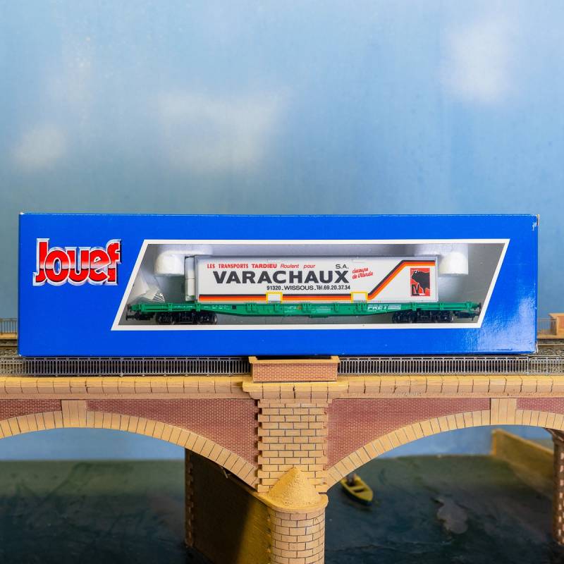 Jouef 665600 - Wagon plat à bogies multifret SNCF caisse Varachaux - Used - new