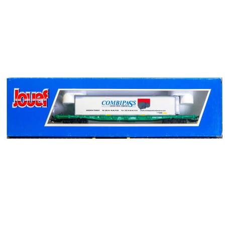 Jouef 666900 - Wagon plat à bogies multifret SNCF caisse Combipass - Occasion - neuve