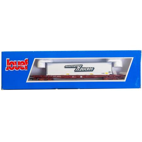 Jouef 669500 - Wagon plat à bogies multifret SNCF caisse  H. Ducros - Occasion - neuve