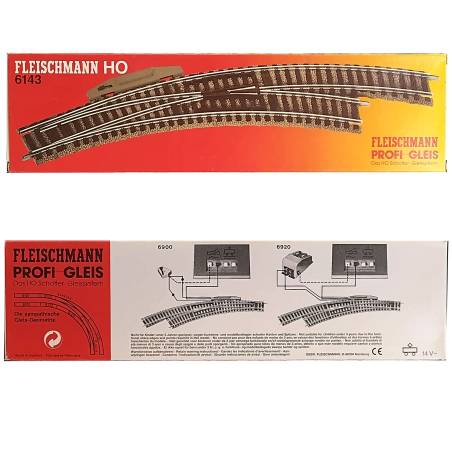 FLEISCHMANN 6143 - 1 paire d'aiguillages courbe avec moteur