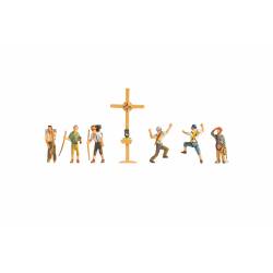 Noch 36874 - Bergwanderer mit Gipfelkreuz - 1/160 N