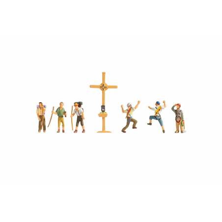 Noch 36874 - Bergwanderer mit Gipfelkreuz - 1/160 N