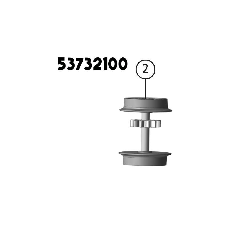fleischmann 53732100 - Radsatz m. Zahnrad o. Haftring