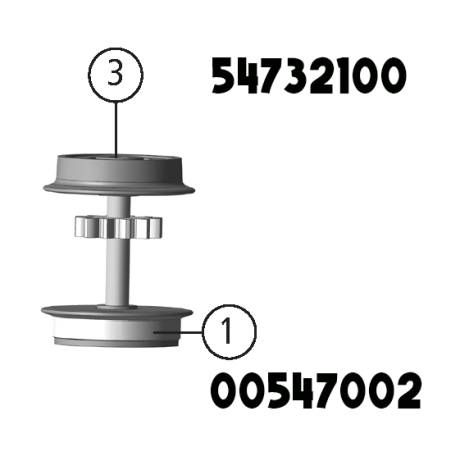 fleischmann 54732100 - Radsatz m. Zahnrad m. Haftring