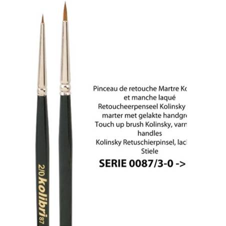 Kolibri 0087 - Short-hair Kolinsky Red Sable brushes with lacquered handles