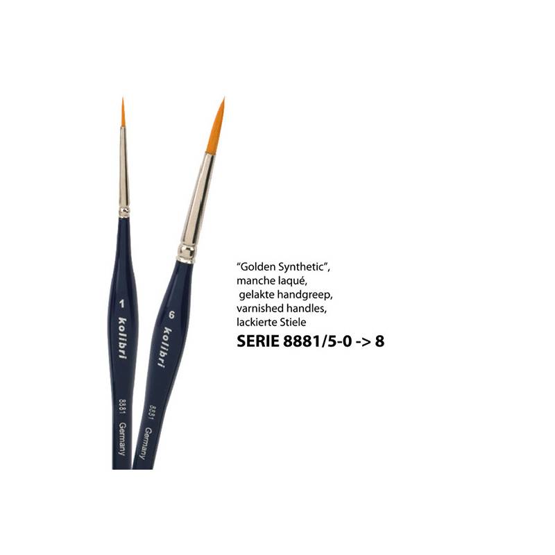 Kolibri 8881 - Synthetic fiber brushes with ergonomic handle