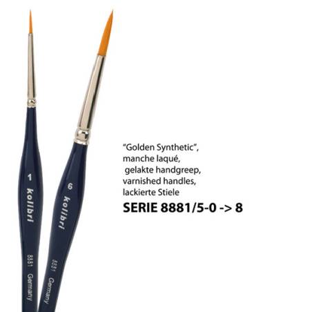 Kolibri 8881 - Synthetic fiber brushes with ergonomic handle