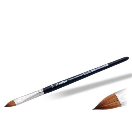 Kolibri 1788 - Flat brushes in red sable hair, kolinsky style, with lacquered handle