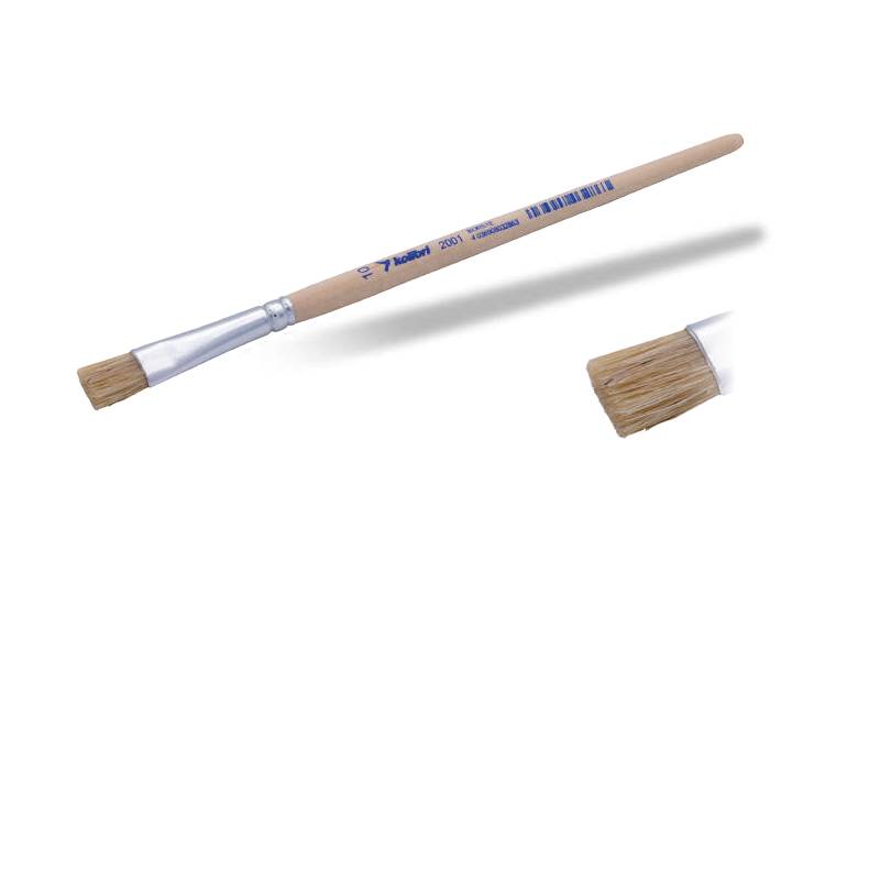 Kolibri 2001 - Flat brushes made of natural pig bristle and natural handle