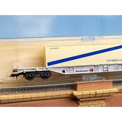 Fleischmann 5246 K - Wagon porte-conteneurs DC « Thyssen Haniel - Used - new condition