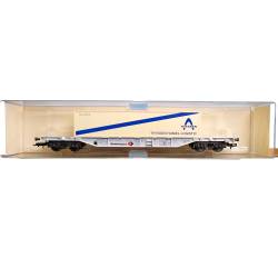 Fleischmann 5246 K - Wagon porte-conteneurs DC « Thyssen Haniel - Used - new condition