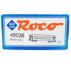 Roco 45036 - Voiture Bruhat de 2è cl livrée verte toit noir ep III SNCF- GEBRAUCHT / NEU