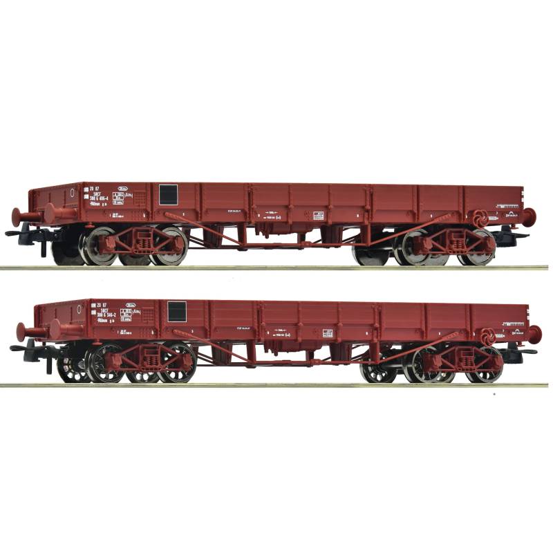 Roco 6600224 - 2 piece set: Low side wagons, SNCF