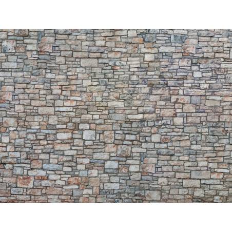 Noch 56640 - Feuille de carton 3D « Mur en pierre de carrière » - H0