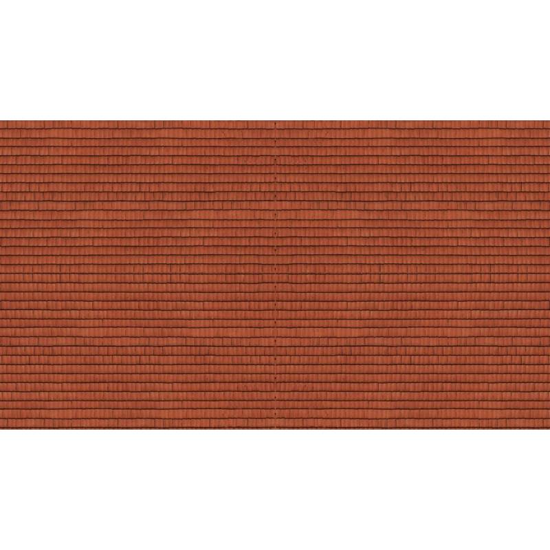 Noch 56965 - 3D Cardboard Sheet “Roof Tile”, red - N