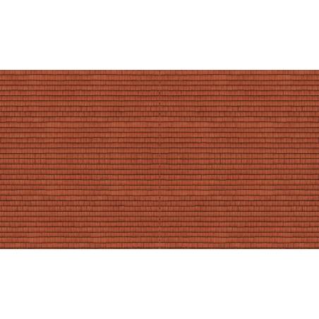 Noch 56965 - 3D-Kartonplatte “Dachziegel“, rot - N