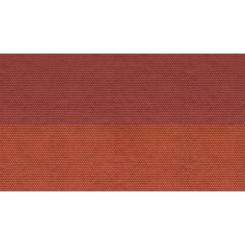 copy of Noch 56670 - 3D Cardboard Sheet “Plain Tile”, red - N