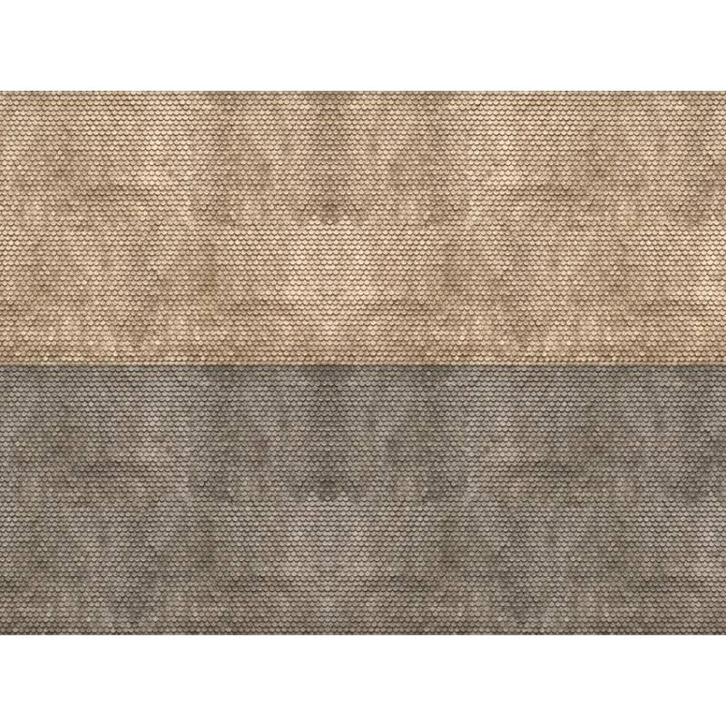 Noch 56971 - 3D Cardboard Sheet “Plain Tile”, grey - N