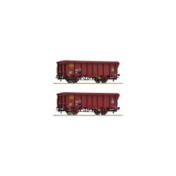 Roco 6600251 - Set of 2 wagons with rolling roofs, SNCF