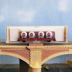 Fleischmann 5229 F -  Wagon Plat SNCF avec 4 Conteneurs  Pelforth  - Occasion - neuve