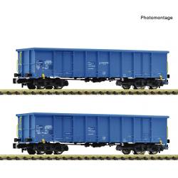 Fleischmann 6660095 - Coffret de 2 wagons de marchandises découverts, Einsteller