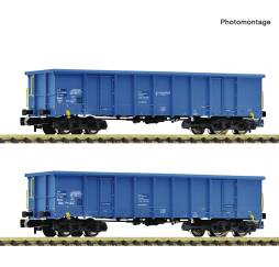 Fleischmann 6660095 - 2-tlg. Set: Offene Güterwagen, Einsteller