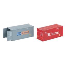Faller 182006 - 20' K-LINE und P&O Container