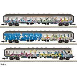 Trix 18264 - Coffret de wagons "Silberlinge artistiques"