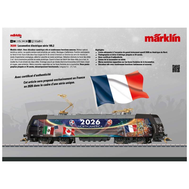 Marklin 36269 - Locomotive électrique série 185.2 Amérique Nord 2026
