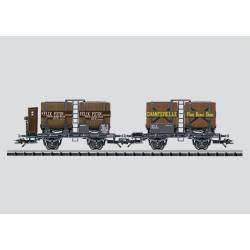 Marklin 46761 - 2 wagons-tonneaux des sociétés Chanterelle et Félix Potin - Occasion - neuve