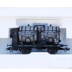 Marklin 46761 - 2 wagons-tonneaux des sociétés Chanterelle et Félix Potin - Occasion - neuve
