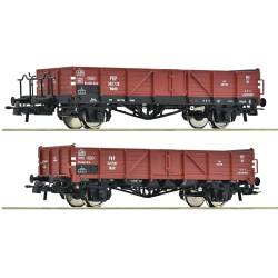 Roco 6600150 - Coffret de 2 wagons de marchandises découverts, PKP